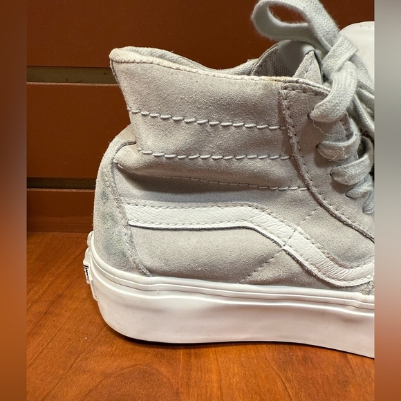 Vans Gray and White Sk8-Hi Sneakers Classic Design - Picture 8 of 9